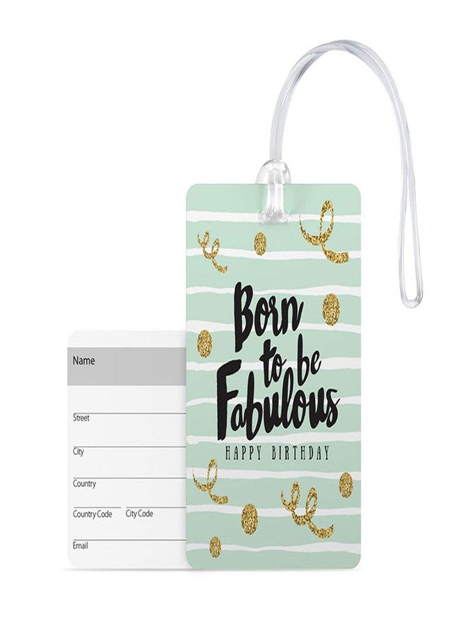 100yellow® Born to Be Fabulous Luggage Tags, Bag Tag Travel Id Labels Tag for Baggage Suitcases Bags with Silicon- Ideal for Travel - Image 1